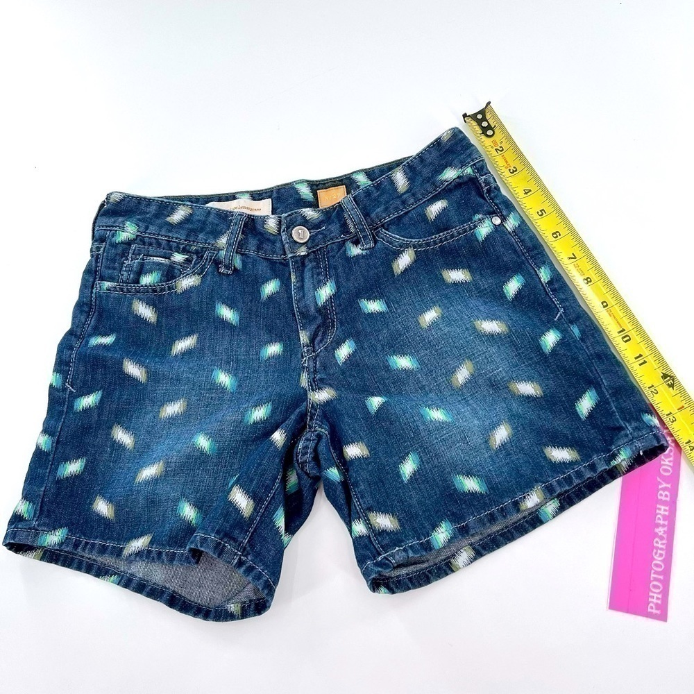 ANTHROPOLOGIE Pilcro Stet Ikat Print Denim Shorts Size 27 - Picture 9 of 12